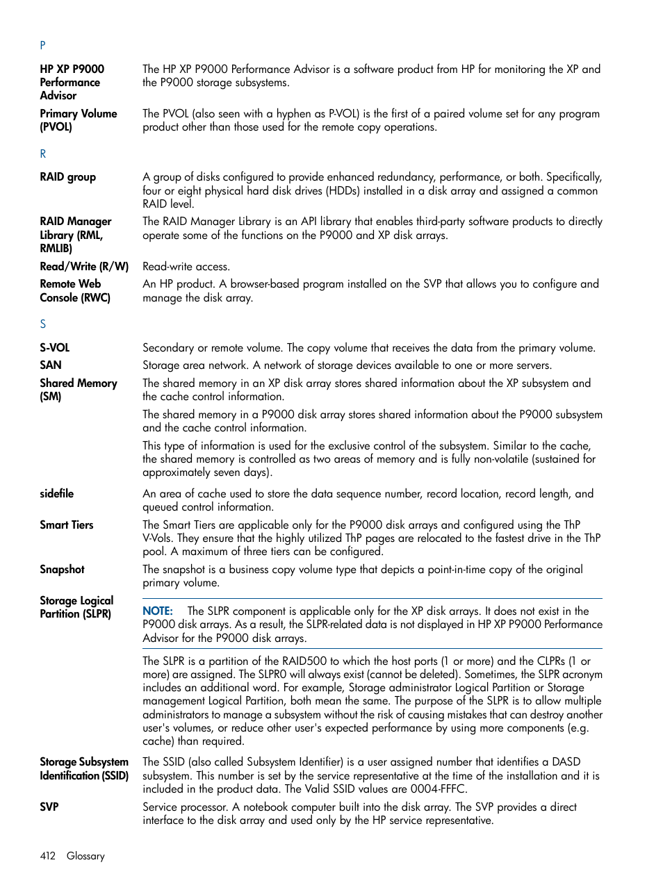 HP XP Performance Advisor Software User Manual | Page 412 / 417