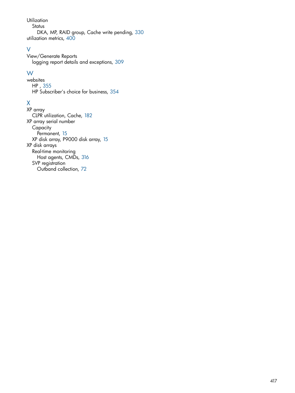 HP XP Performance Advisor Software User Manual | Page 417 / 417