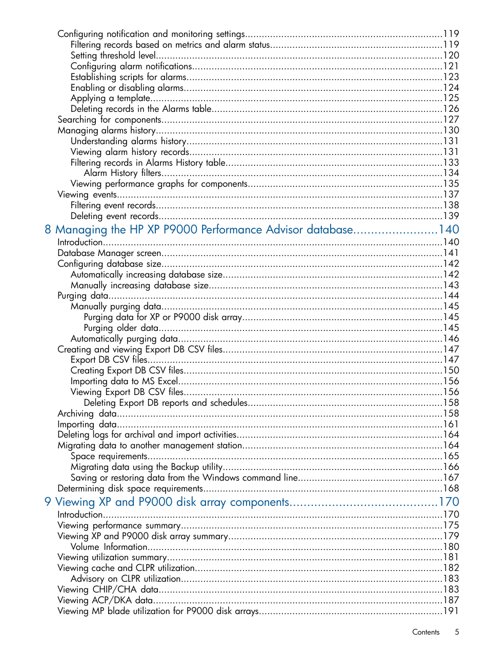 HP XP Performance Advisor Software User Manual | Page 5 / 417