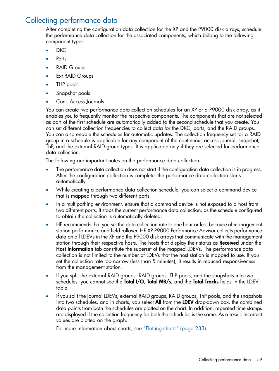 Collecting performance data | HP XP Performance Advisor Software User Manual | Page 59 / 417