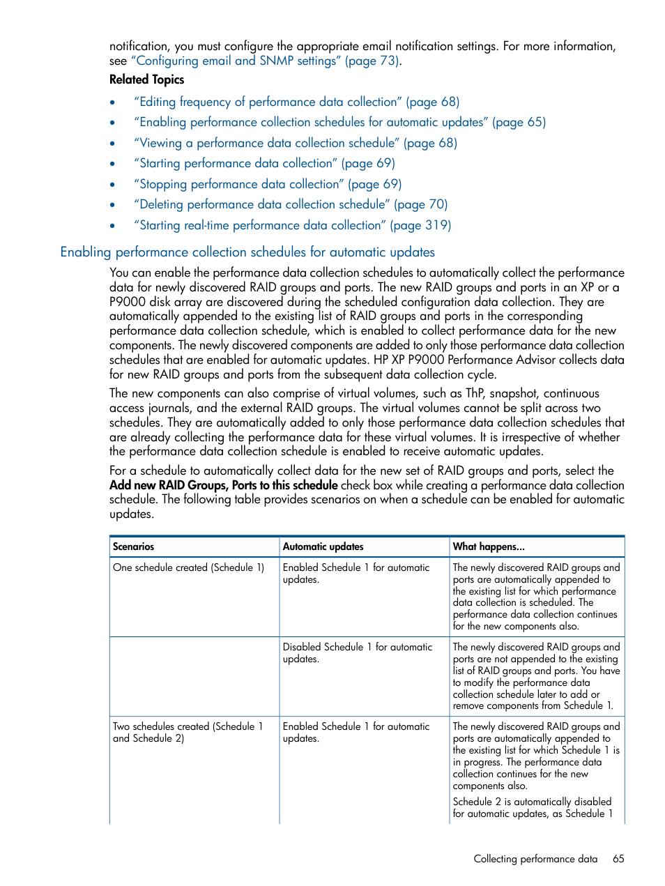 Enabling performance collection | HP XP Performance Advisor Software User Manual | Page 65 / 417