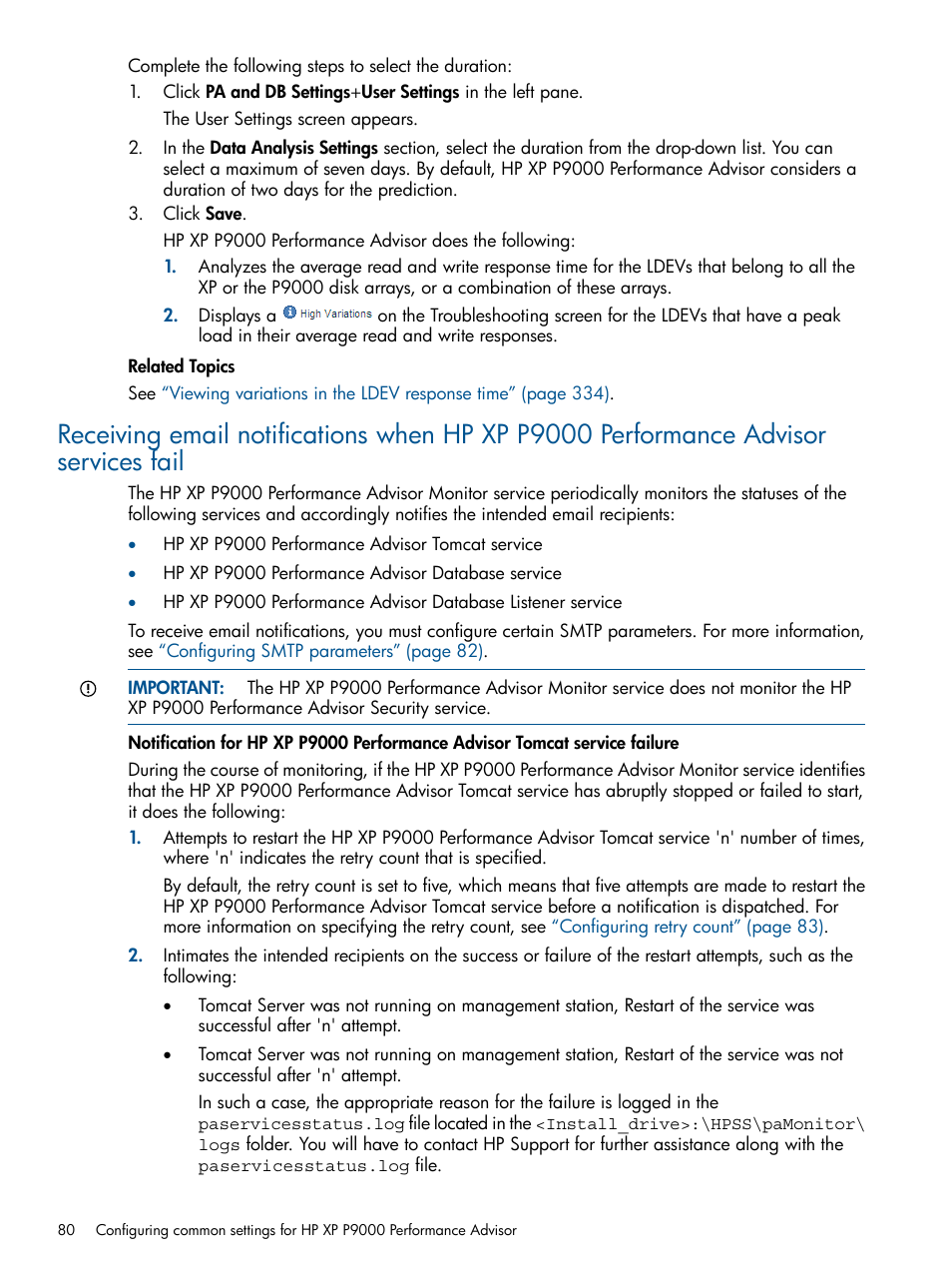 HP XP Performance Advisor Software User Manual | Page 80 / 417
