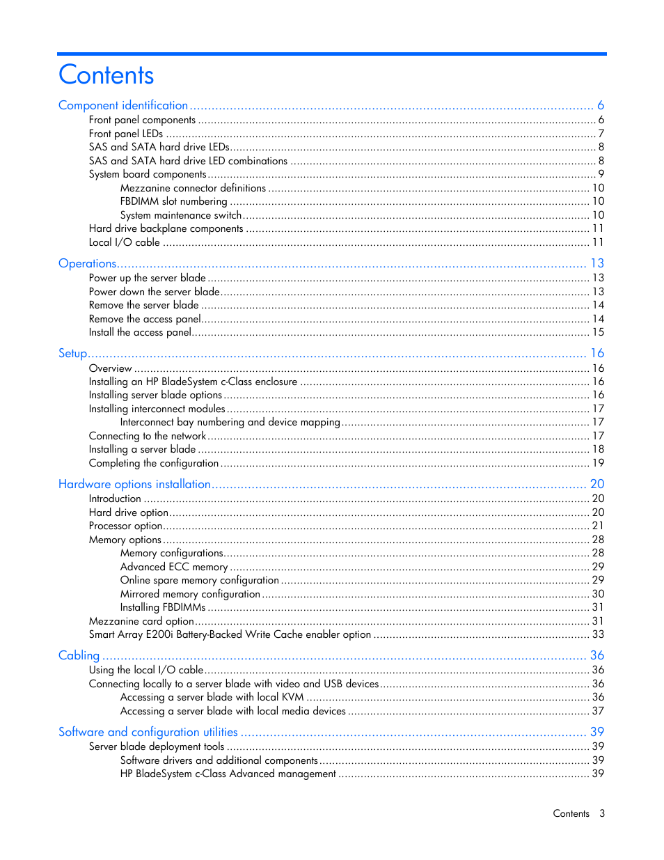 HP ProLiant xw460c Blade Workstation User Manual | Page 3 / 93