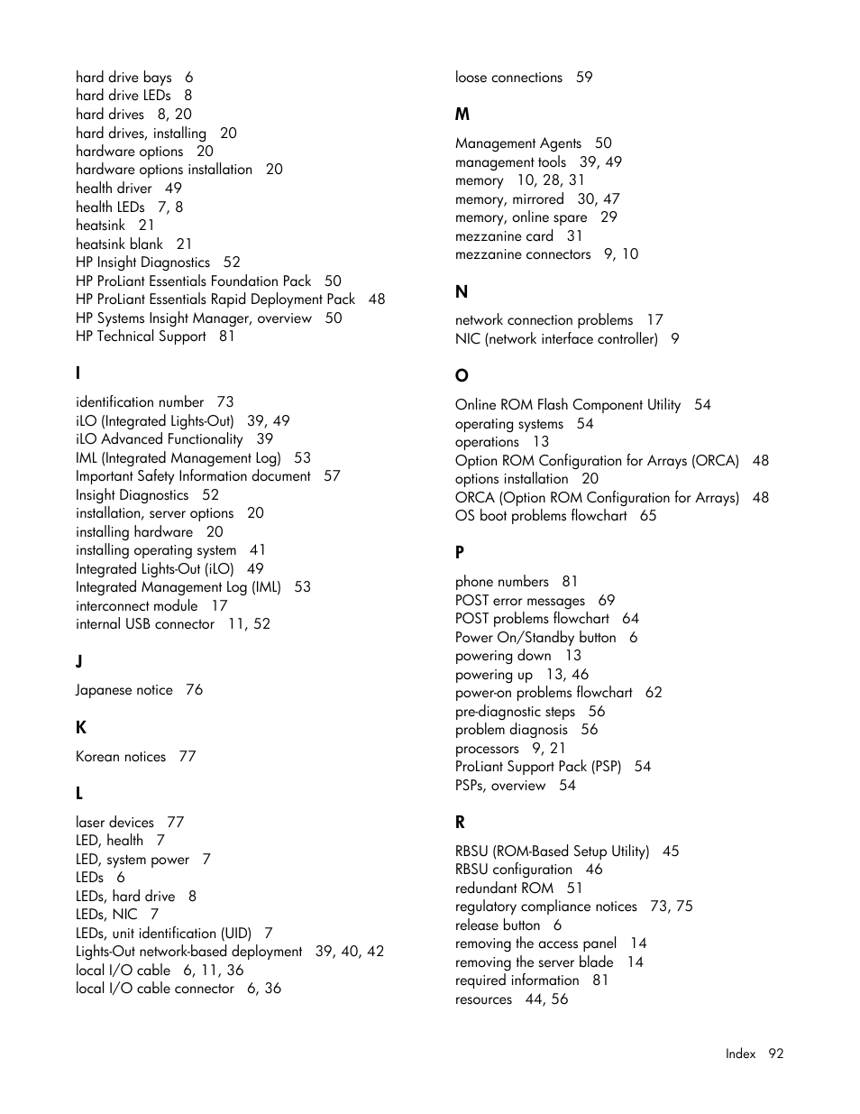 HP ProLiant xw460c Blade Workstation User Manual | Page 92 / 93