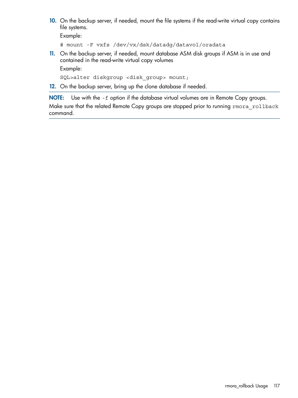 HP 3PAR Application Software Suite for Oracle User Manual | Page 117 / 215