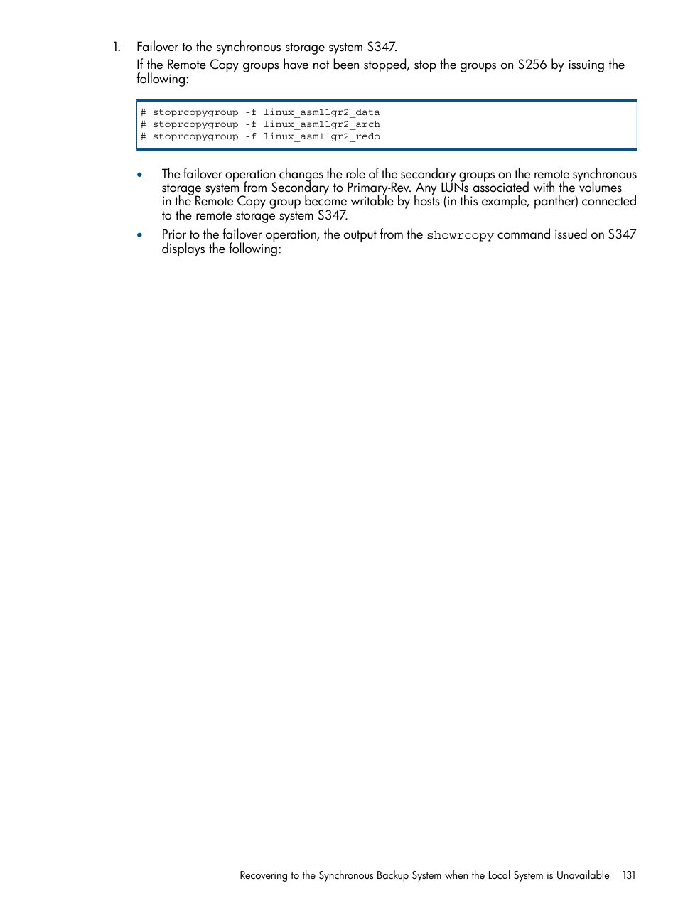 HP 3PAR Application Software Suite for Oracle User Manual | Page 131 / 215