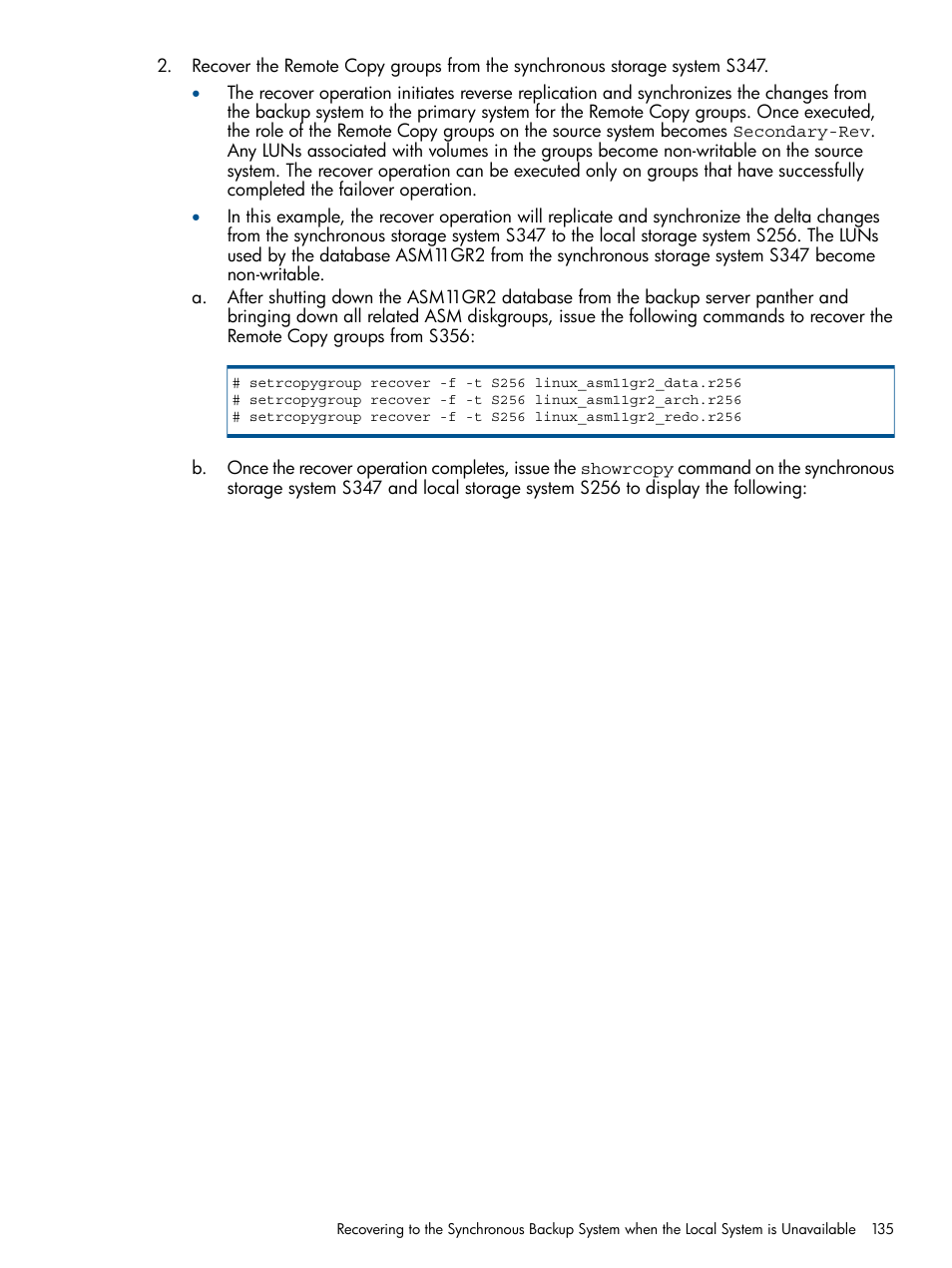 HP 3PAR Application Software Suite for Oracle User Manual | Page 135 / 215