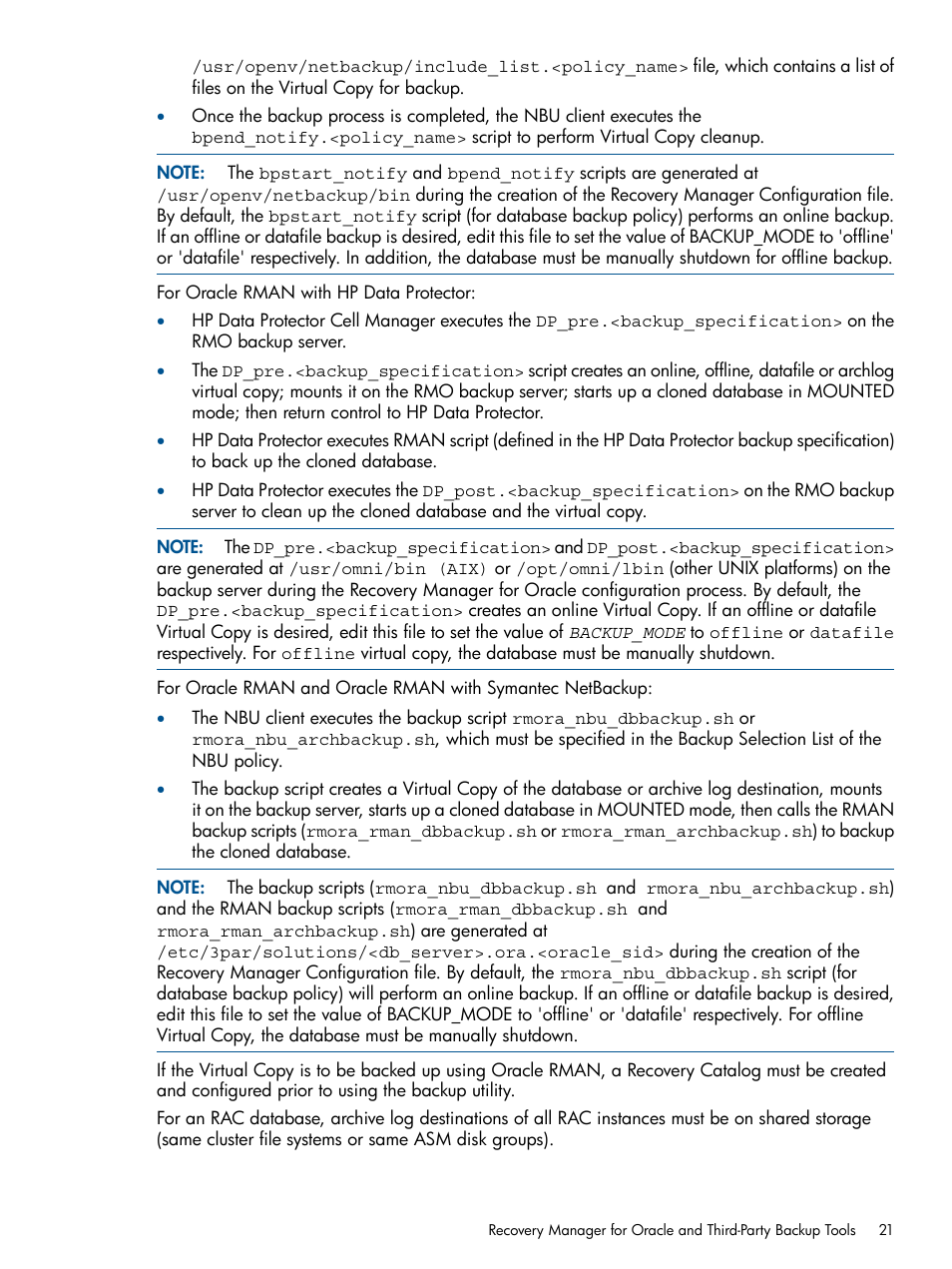 HP 3PAR Application Software Suite for Oracle User Manual | Page 21 / 215