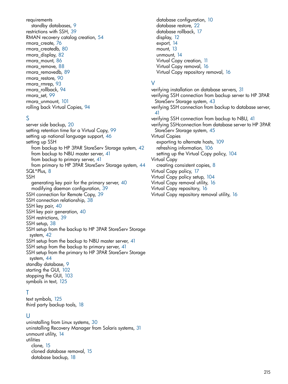HP 3PAR Application Software Suite for Oracle User Manual | Page 215 / 215