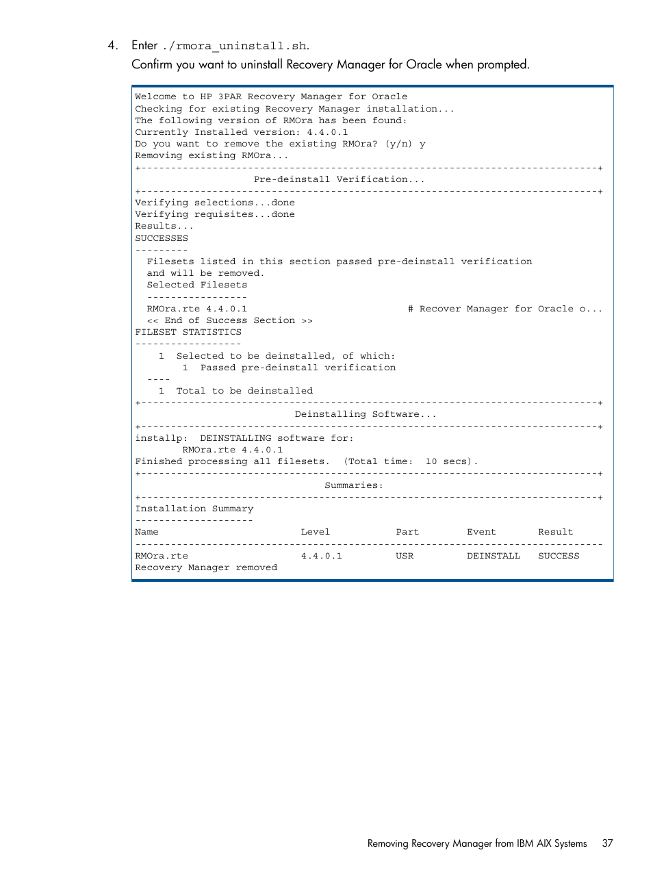 HP 3PAR Application Software Suite for Oracle User Manual | Page 37 / 215