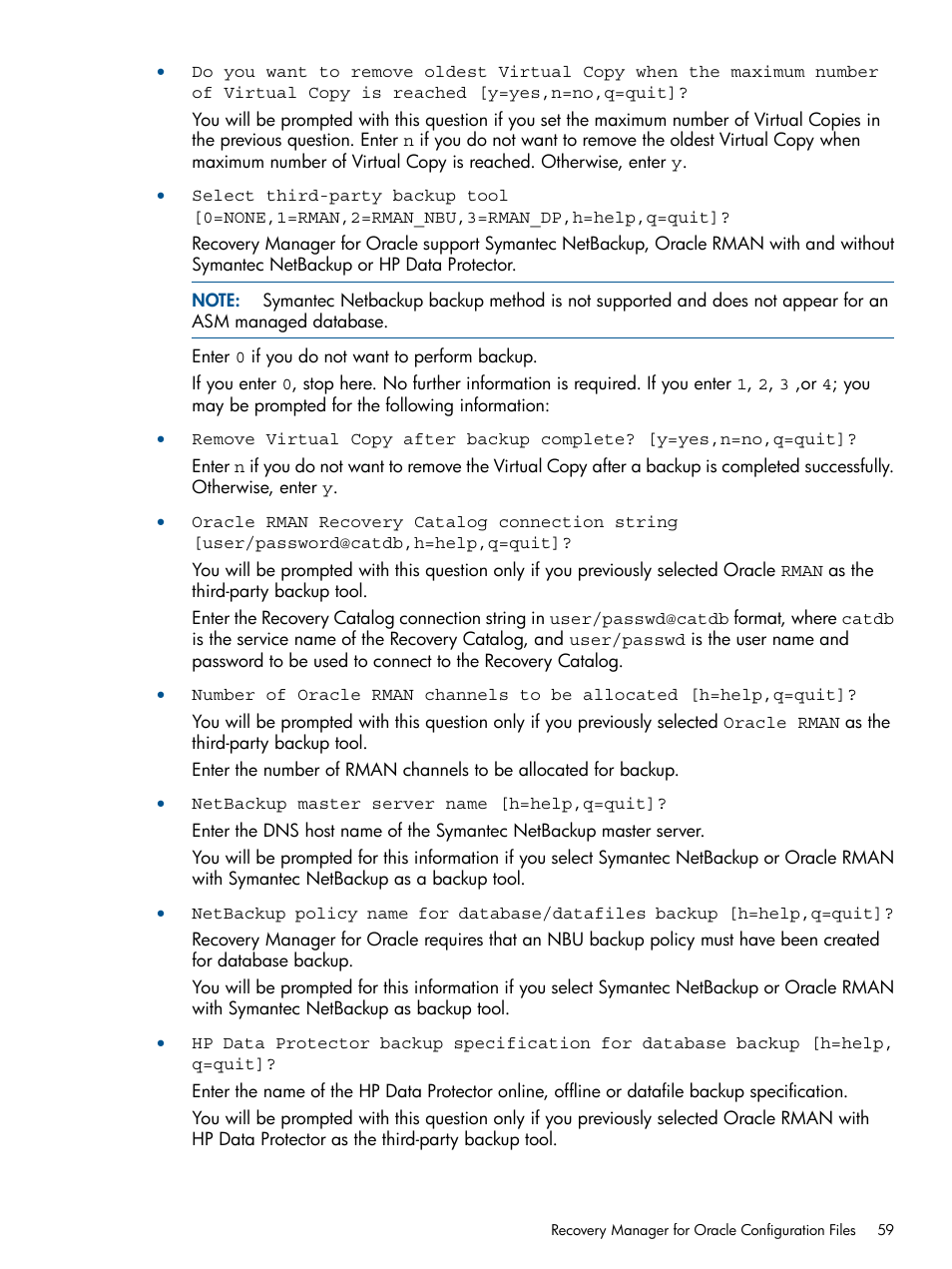 HP 3PAR Application Software Suite for Oracle User Manual | Page 59 / 215