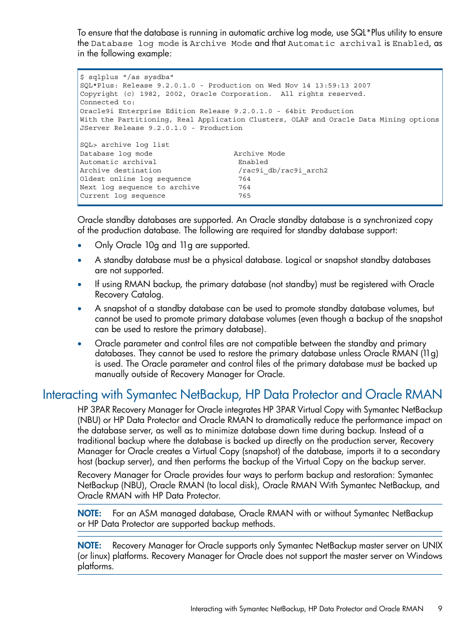 HP 3PAR Application Software Suite for Oracle User Manual | Page 9 / 215