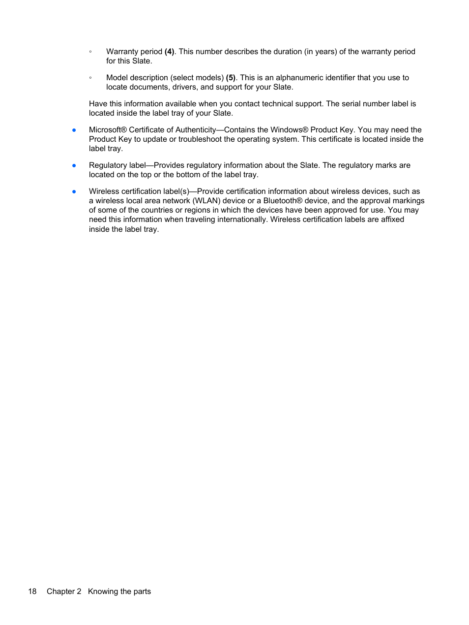 HP Slate 500 Tablet PC User Manual | Page 26 / 64