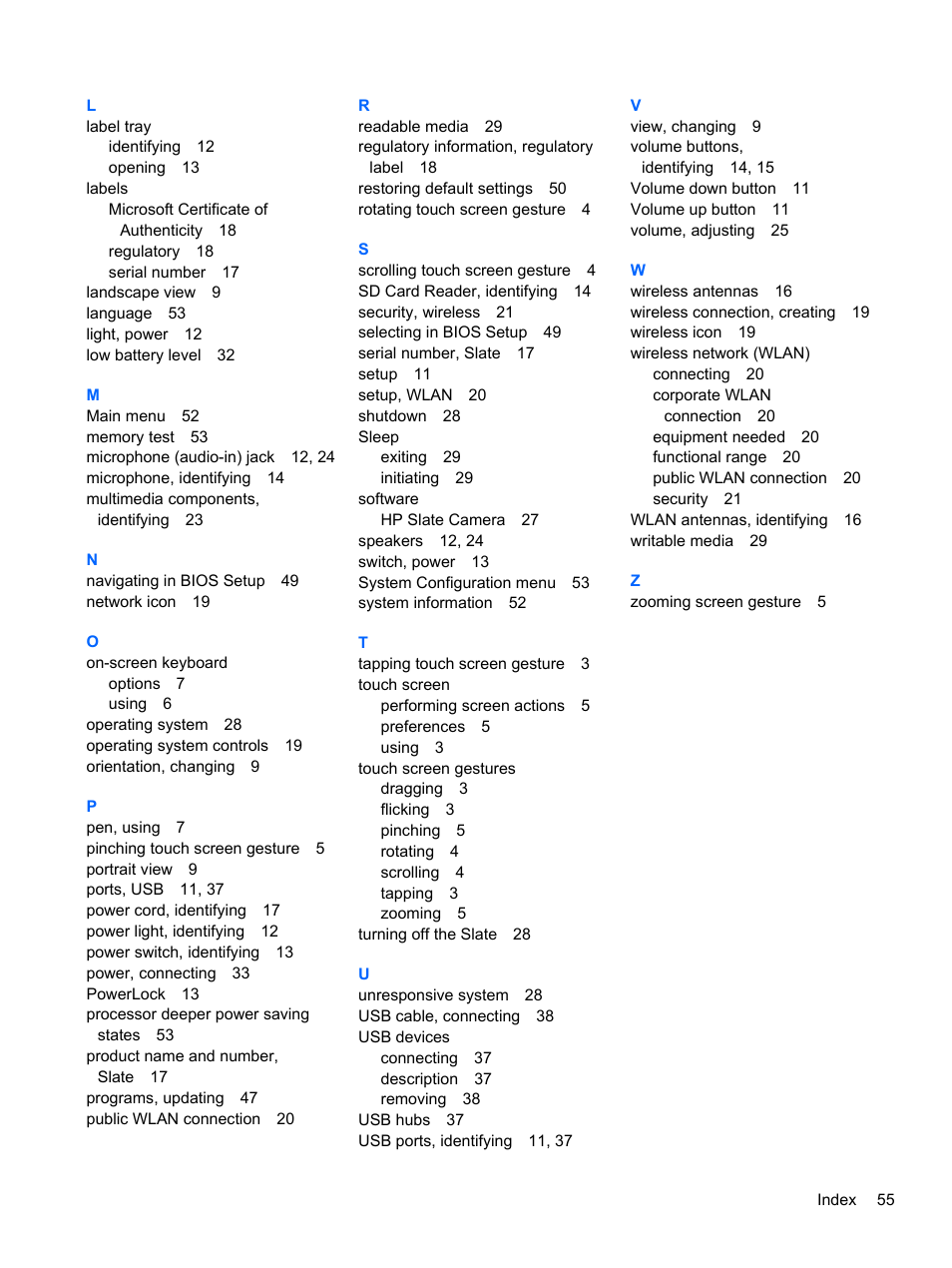 HP Slate 500 Tablet PC User Manual | Page 63 / 64