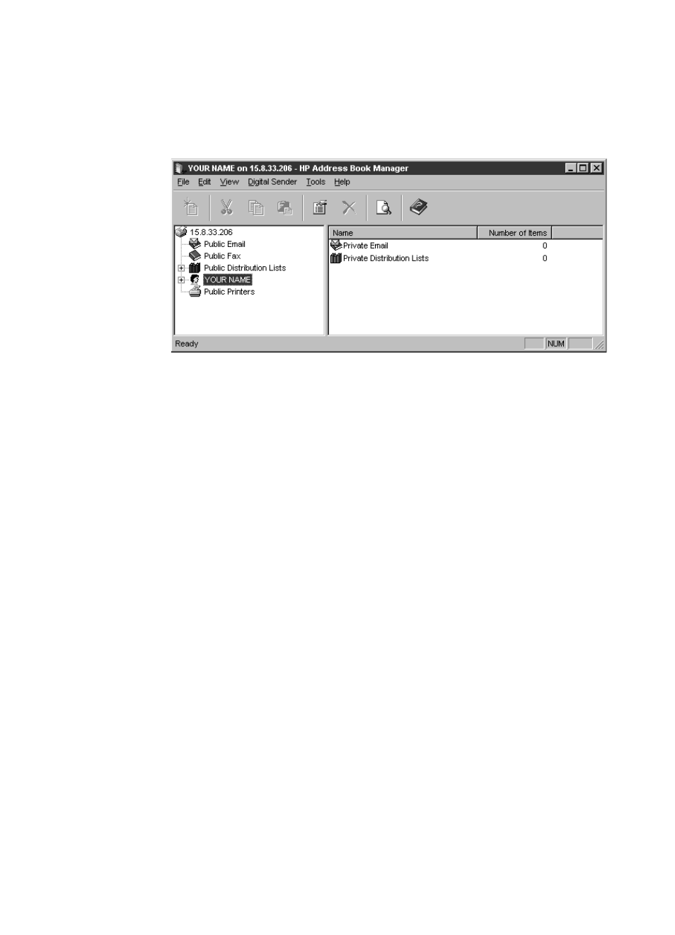 Working in the abm main window | HP 9100c Digital Sender series User Manual | Page 57 / 148