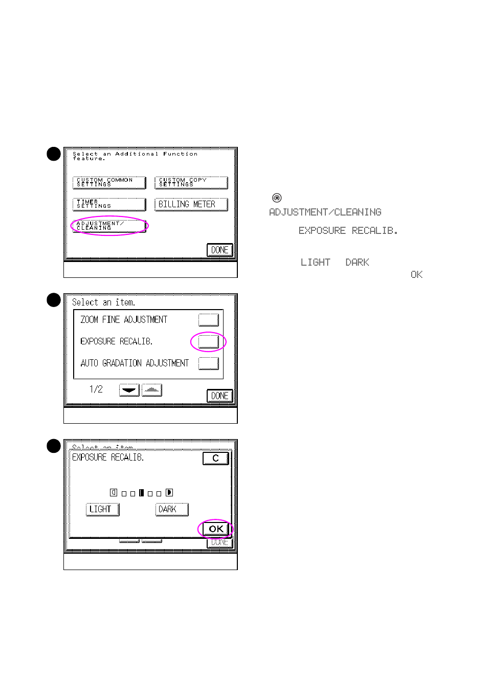 Exposure recalibration | HP Color LaserJet 8550 Multifunction Printer series User Manual | Page 276 / 338