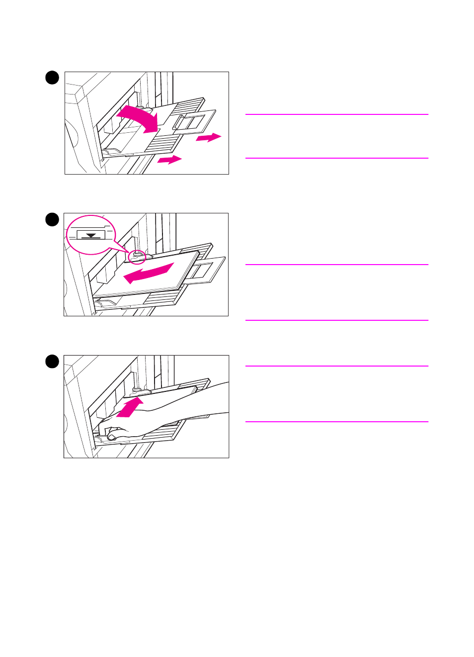 Loading media in tray 1 (stack bypass) | HP Color LaserJet 8550 Multifunction Printer series User Manual | Page 61 / 338