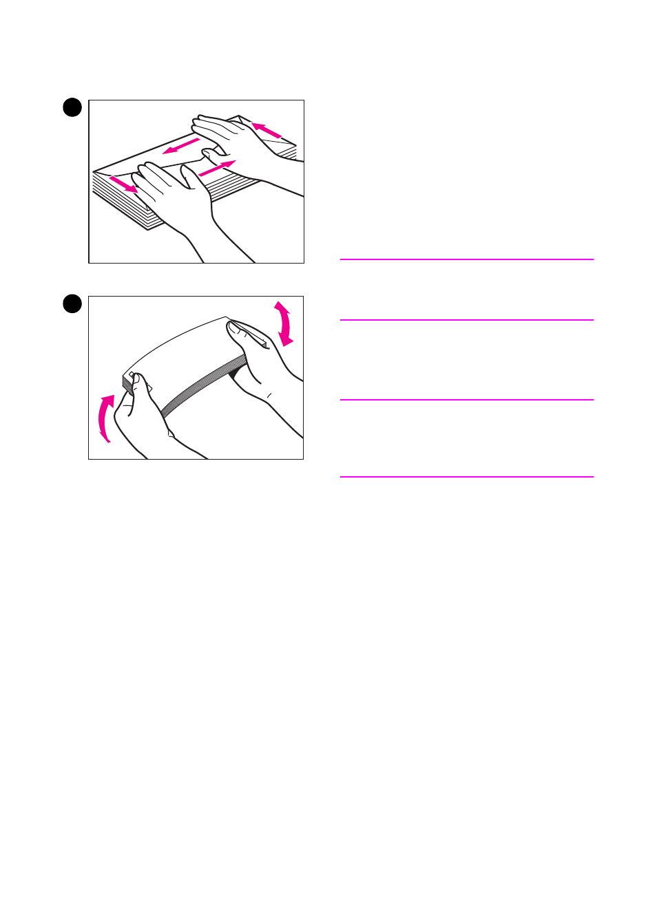 Loading envelopes into tray 1 | HP Color LaserJet 8550 Multifunction Printer series User Manual | Page 62 / 338