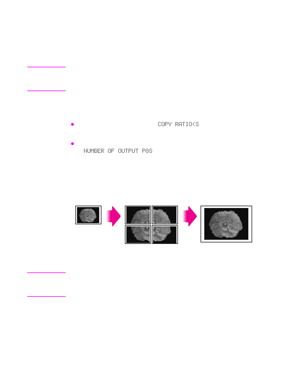 Using multi-page enlargement mode | HP Color LaserJet 8550 Multifunction Printer series User Manual | Page 96 / 338