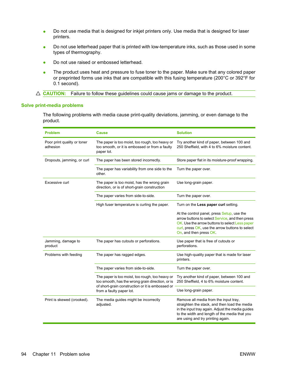 Solve print-media problems | HP LaserJet M1120 Multifunction Printer User Manual | Page 104 / 150