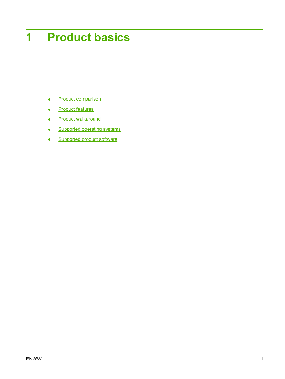 Product basics, 1 product basics, 1product basics | HP LaserJet M1120 Multifunction Printer User Manual | Page 11 / 150