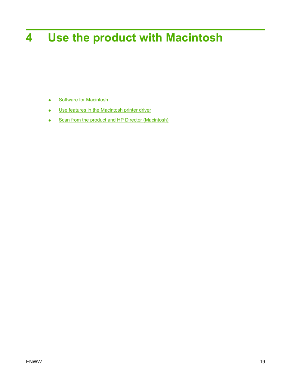 Use the product with macintosh, 4 use the product with macintosh, 4use the product with macintosh | HP LaserJet M1120 Multifunction Printer User Manual | Page 29 / 150