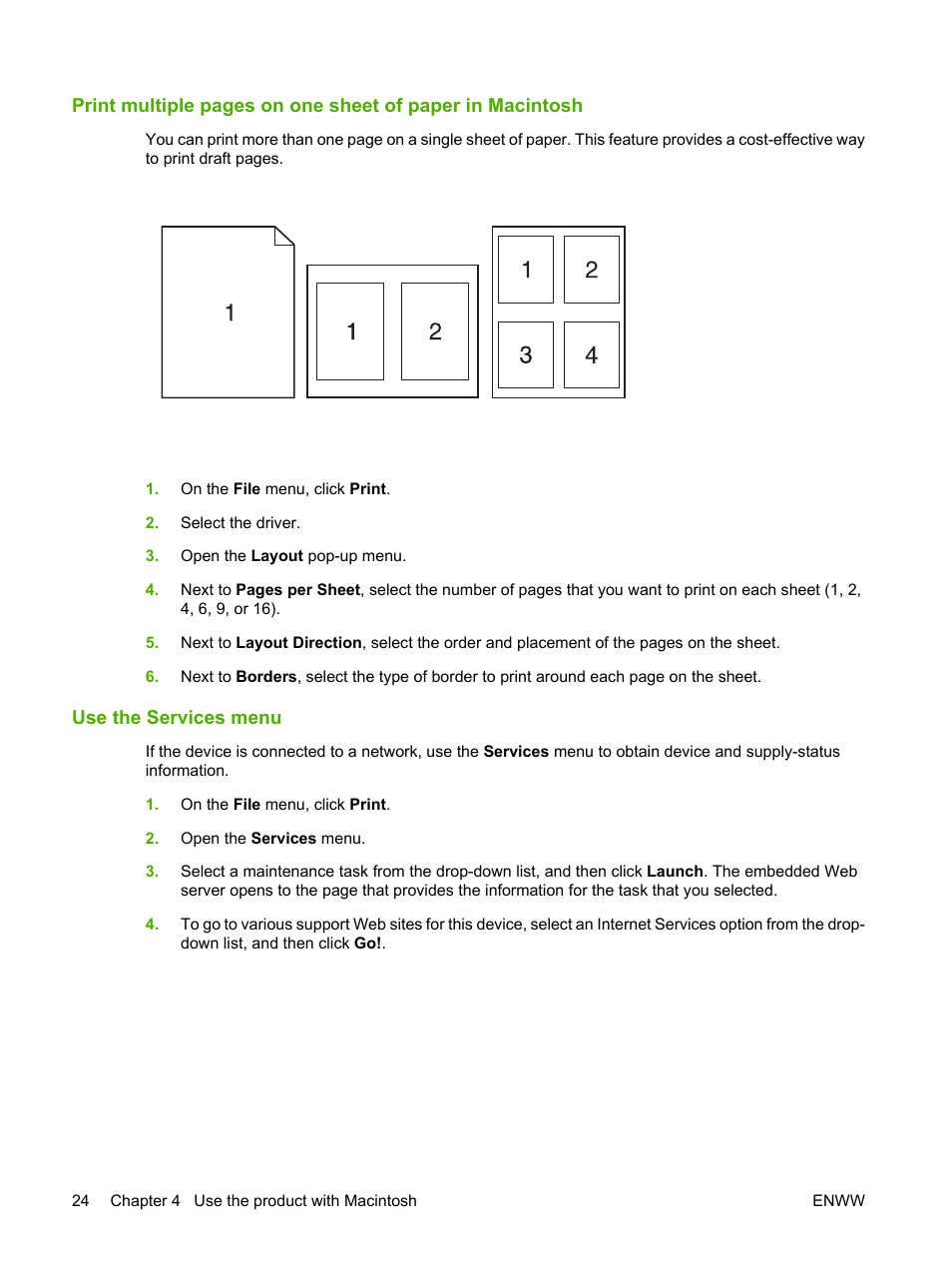 Use the services menu | HP LaserJet M1120 Multifunction Printer User Manual | Page 34 / 150