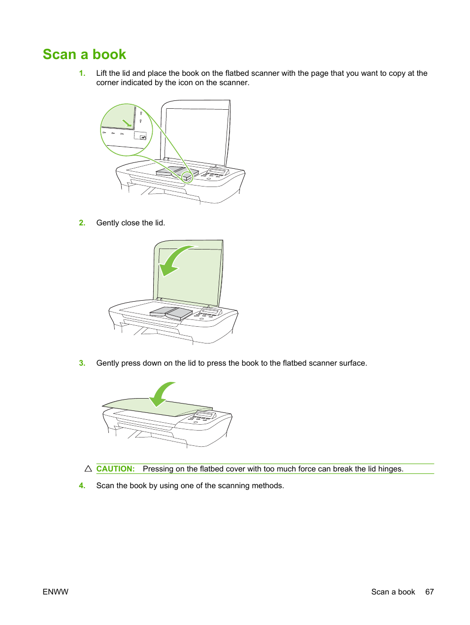 Scan a book | HP LaserJet M1120 Multifunction Printer User Manual | Page 77 / 150