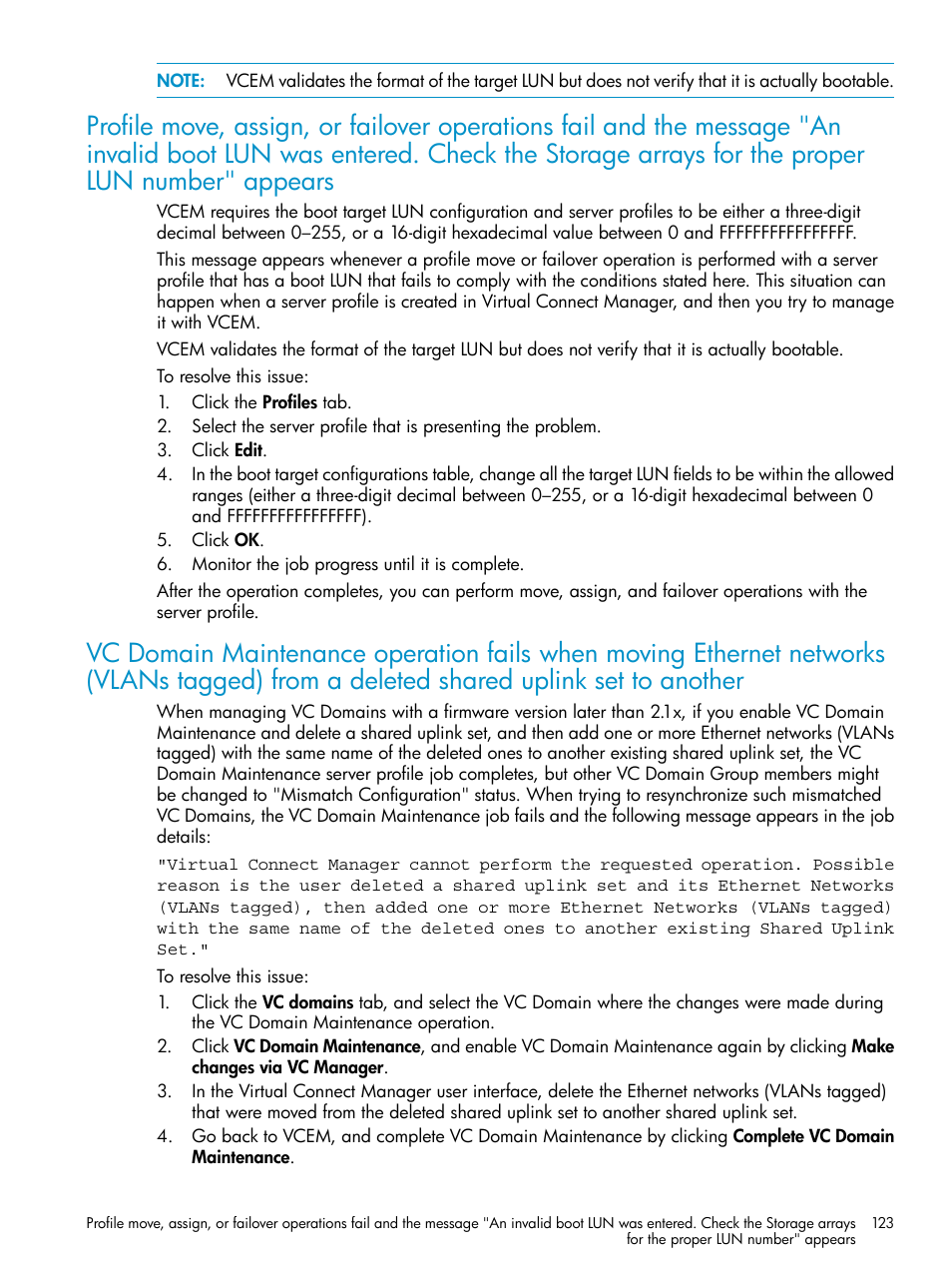 HP Virtual Connect Enterprise Manager Software User Manual | Page 123 / 136