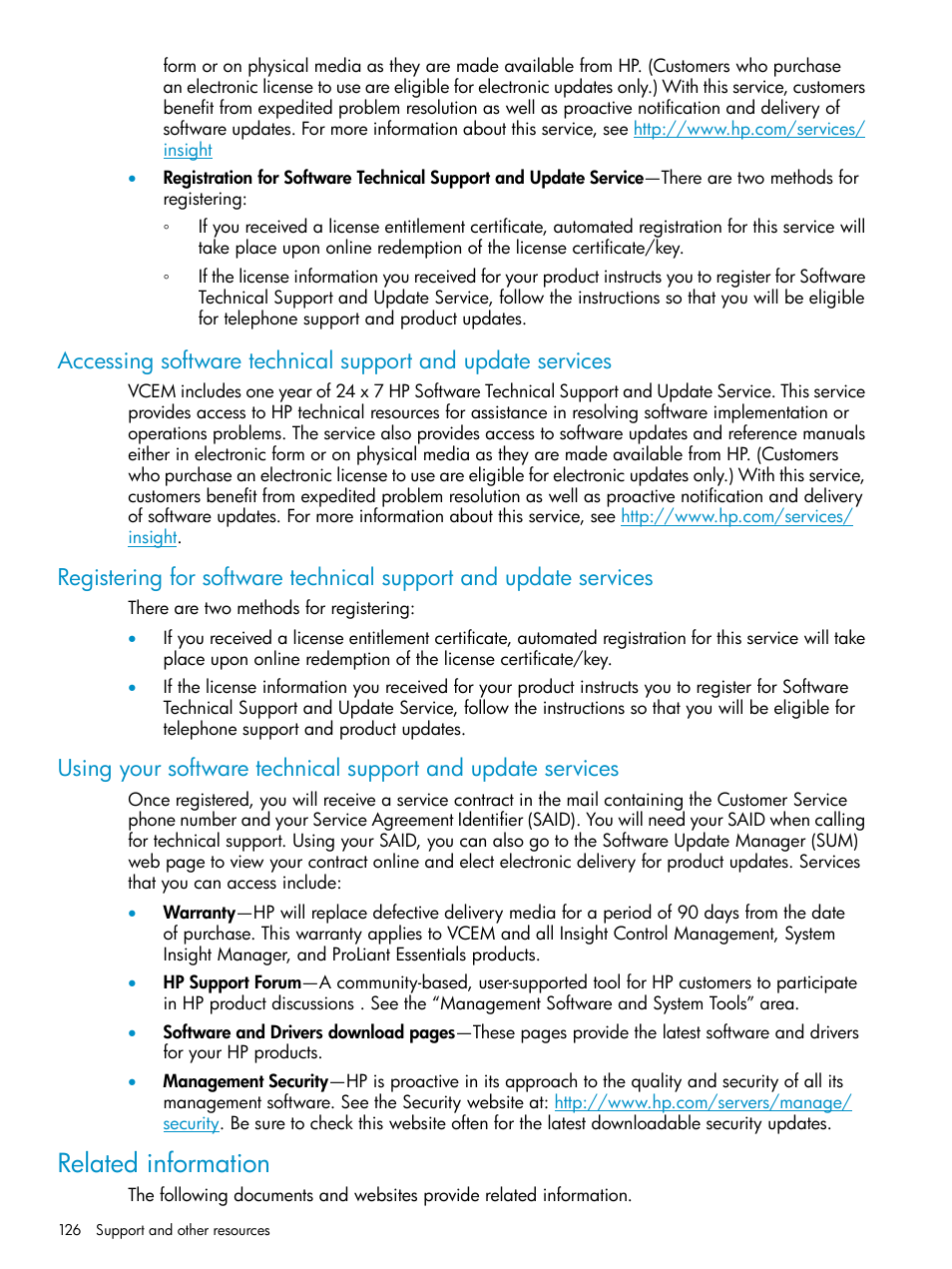 Related information | HP Virtual Connect Enterprise Manager Software User Manual | Page 126 / 136