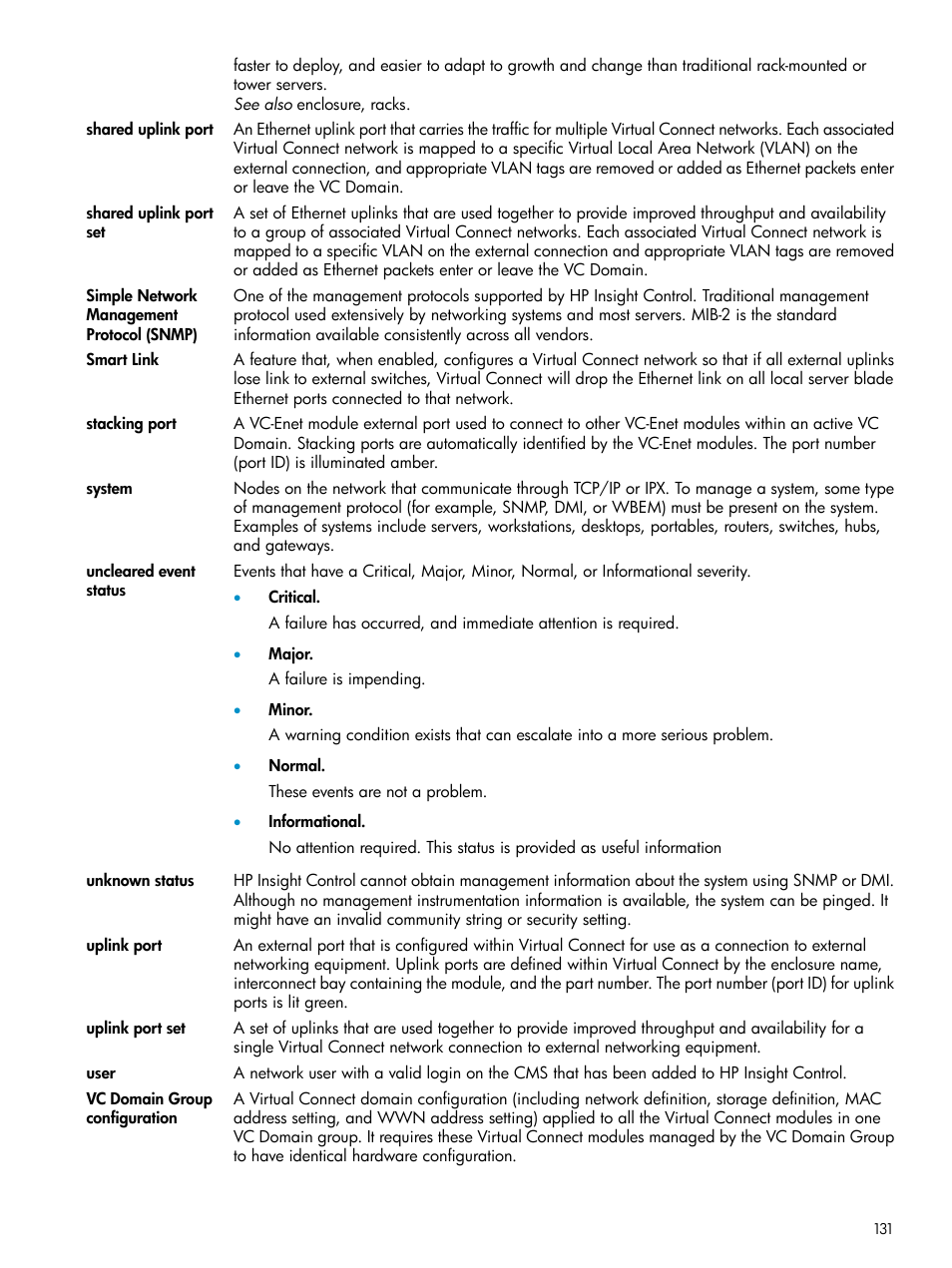 HP Virtual Connect Enterprise Manager Software User Manual | Page 131 / 136