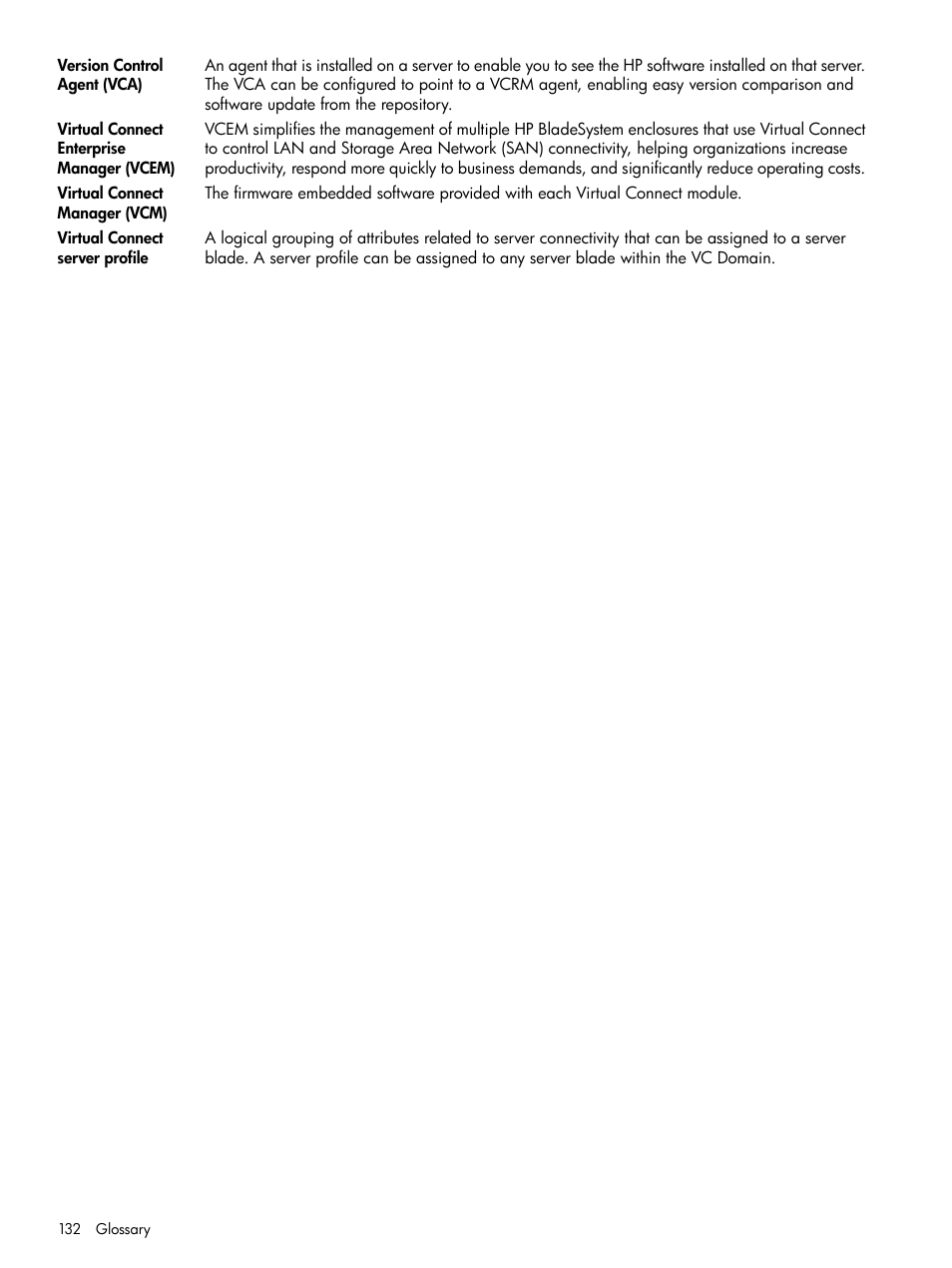 HP Virtual Connect Enterprise Manager Software User Manual | Page 132 / 136