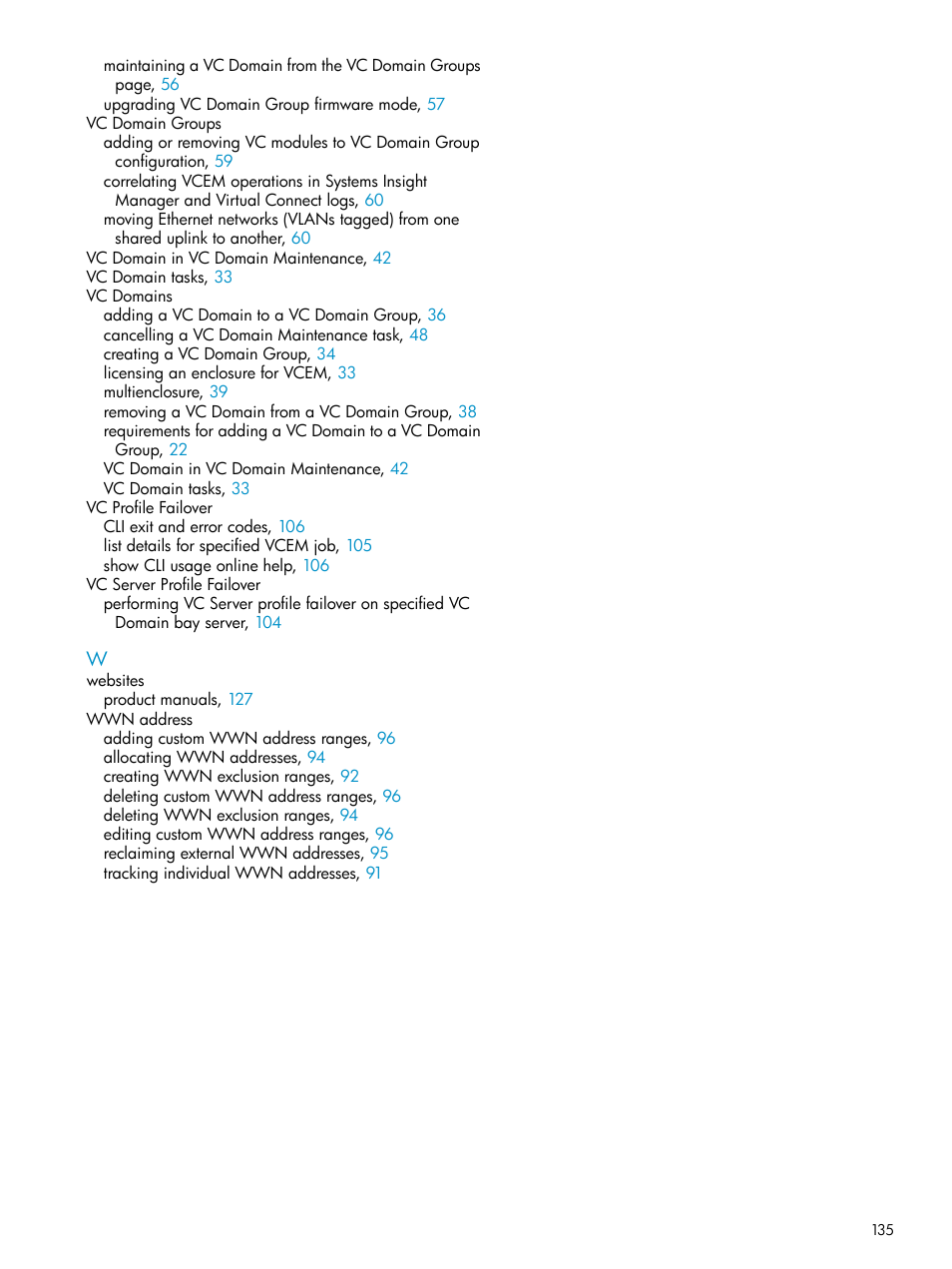 HP Virtual Connect Enterprise Manager Software User Manual | Page 135 / 136