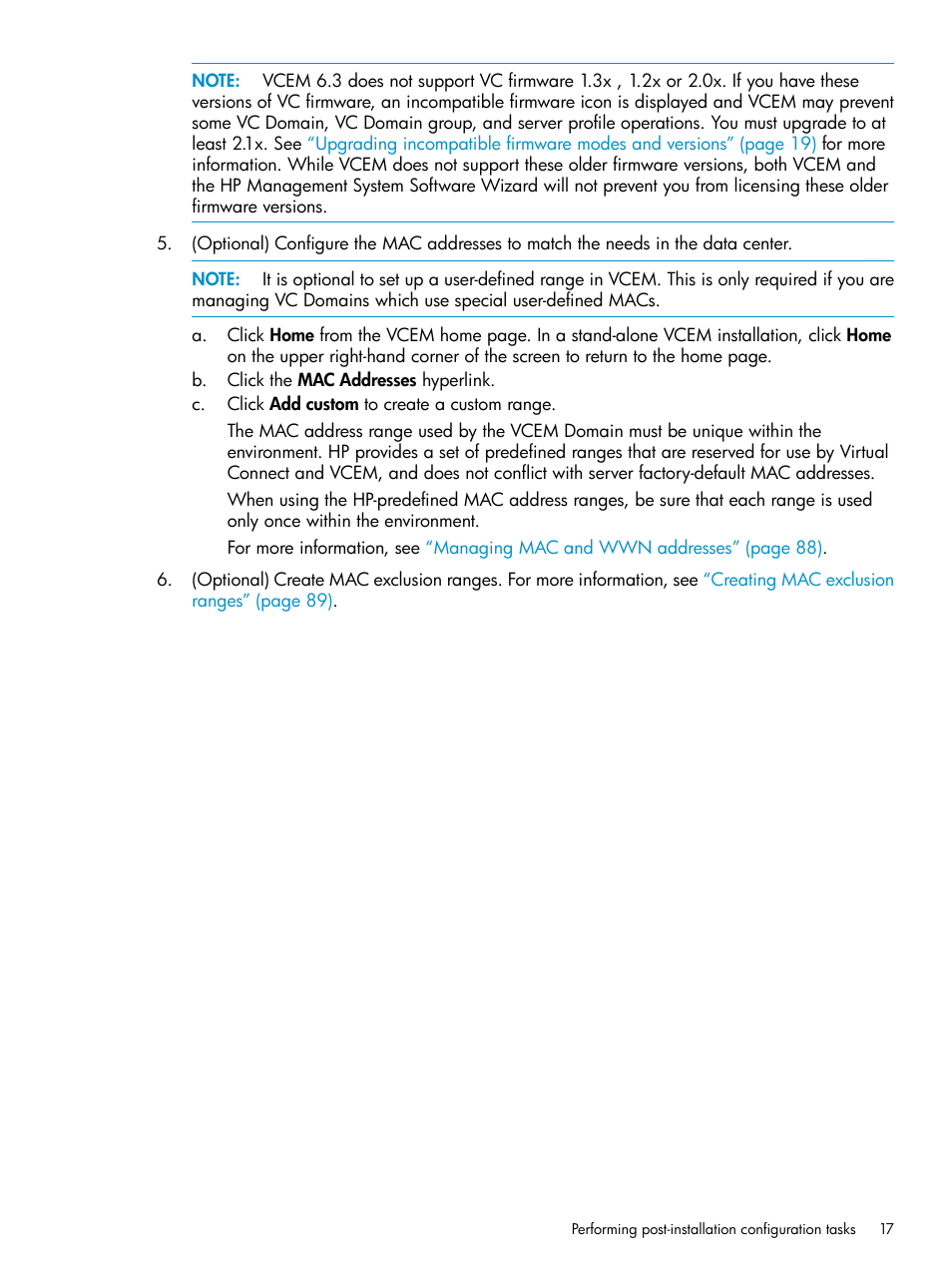 HP Virtual Connect Enterprise Manager Software User Manual | Page 17 / 136