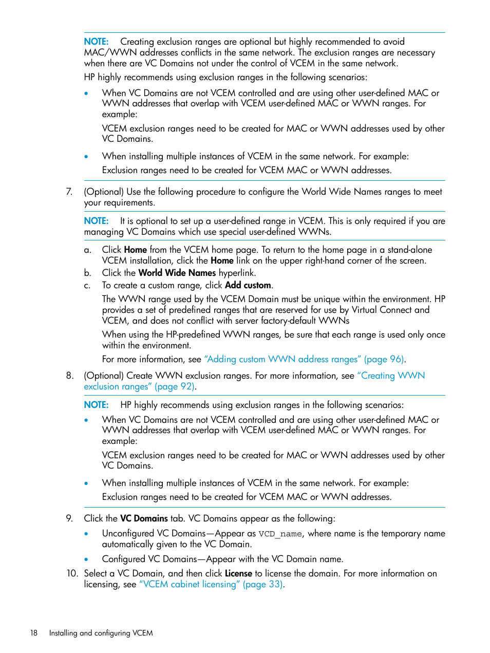 HP Virtual Connect Enterprise Manager Software User Manual | Page 18 / 136