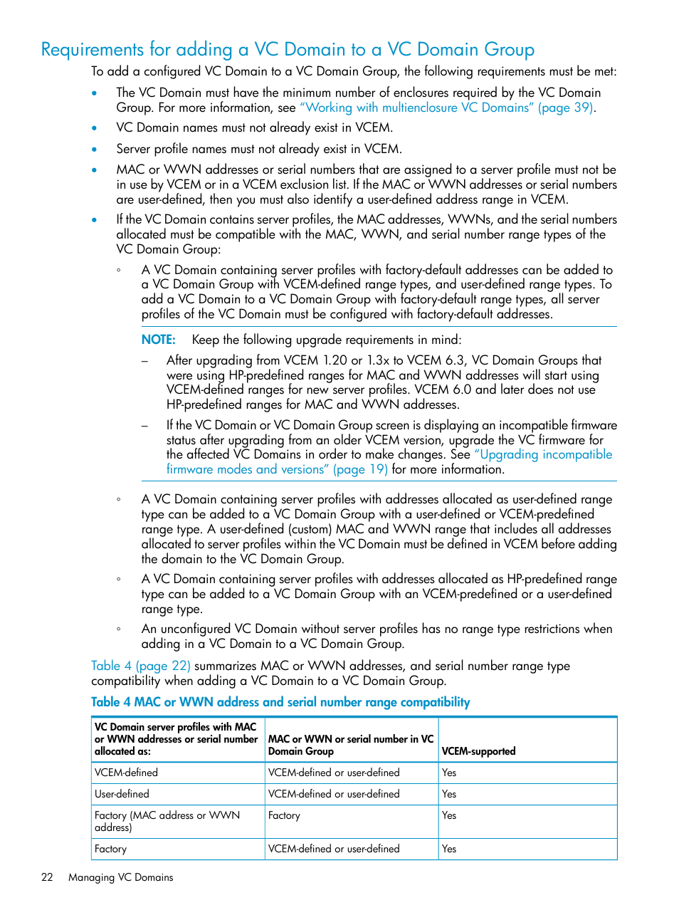 HP Virtual Connect Enterprise Manager Software User Manual | Page 22 / 136