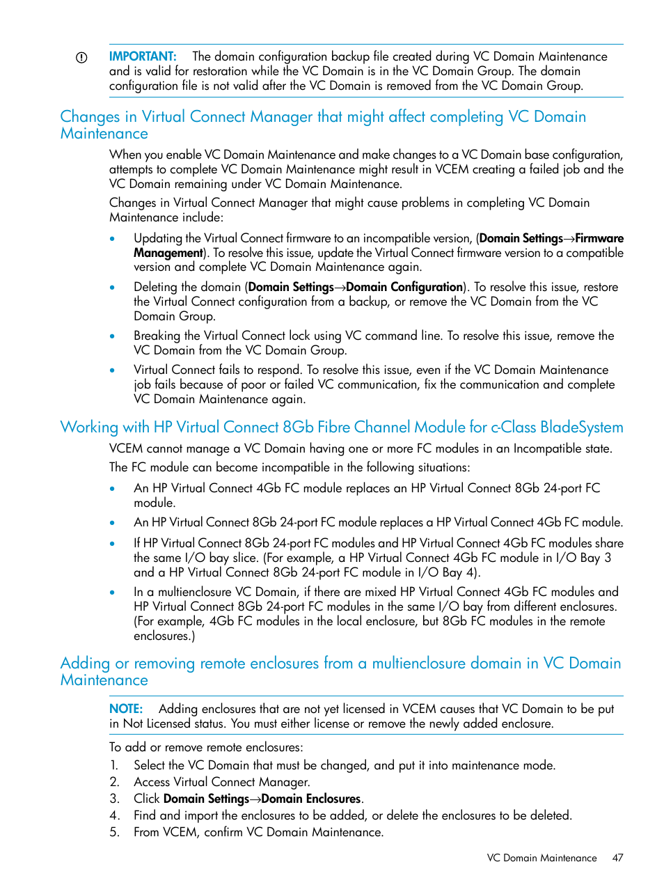 HP Virtual Connect Enterprise Manager Software User Manual | Page 47 / 136