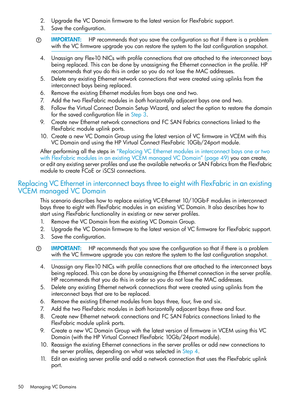 HP Virtual Connect Enterprise Manager Software User Manual | Page 50 / 136