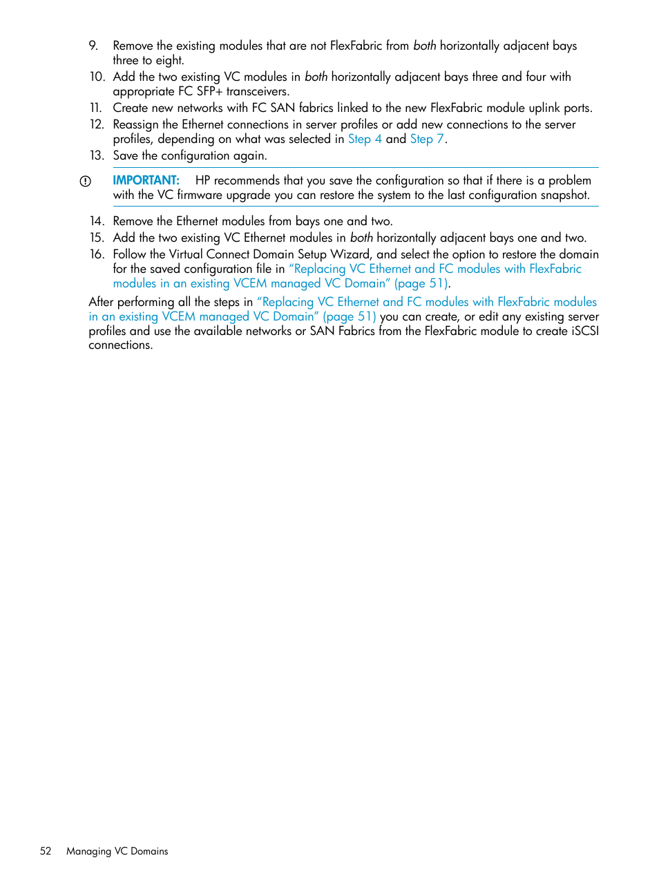 HP Virtual Connect Enterprise Manager Software User Manual | Page 52 / 136