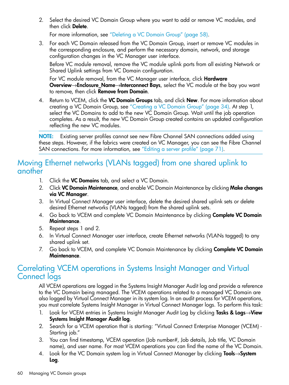 HP Virtual Connect Enterprise Manager Software User Manual | Page 60 / 136