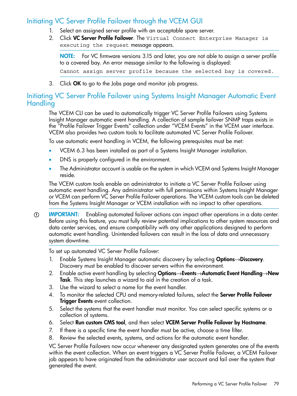 HP Virtual Connect Enterprise Manager Software User Manual | Page 79 / 136