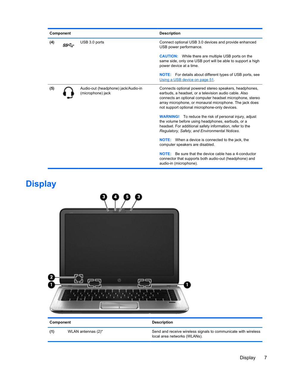 Display | HP ENVY m4-1002xx Notebook PC User Manual | Page 17 / 99
