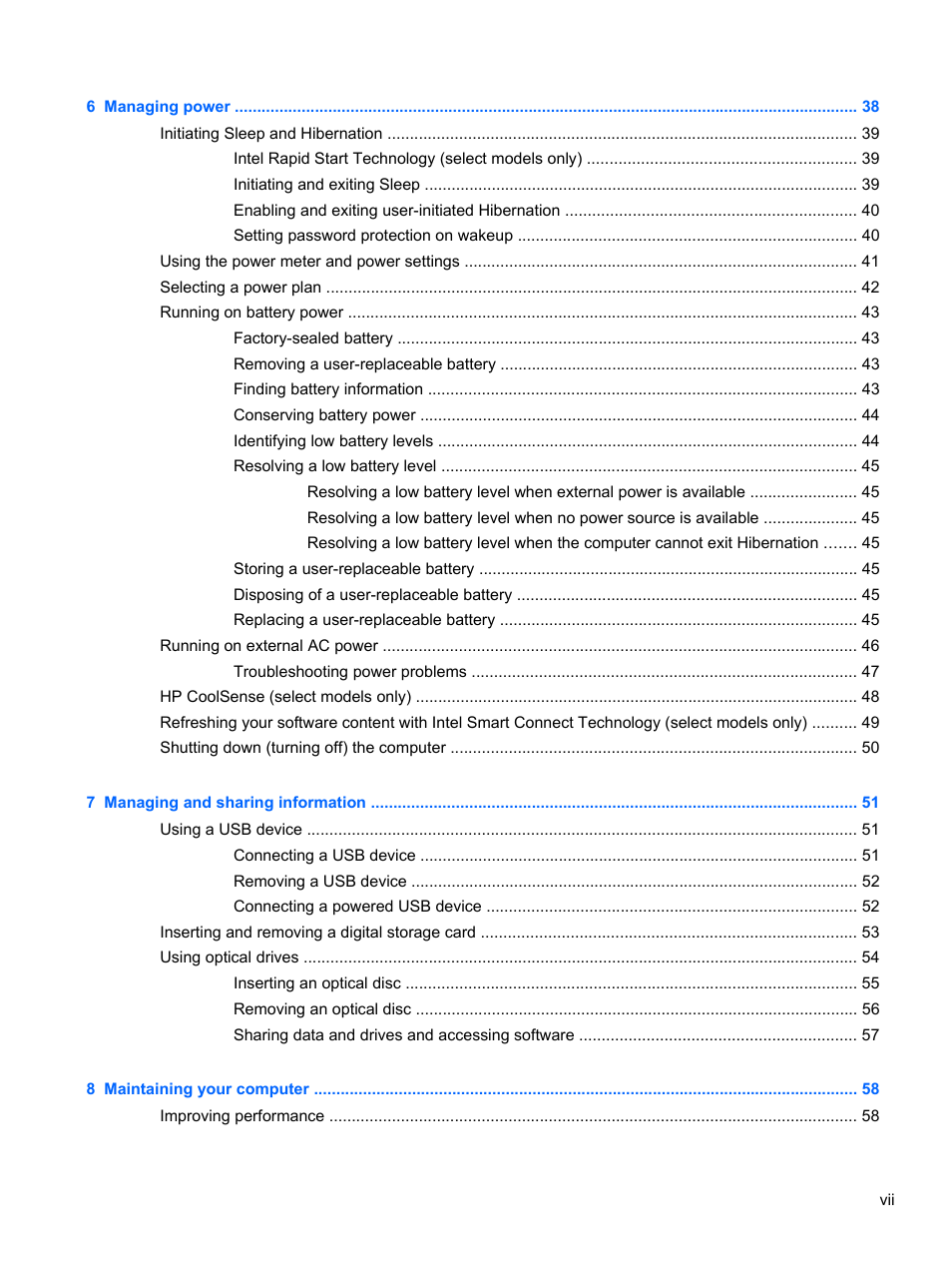 HP ENVY m4-1002xx Notebook PC User Manual | Page 7 / 99