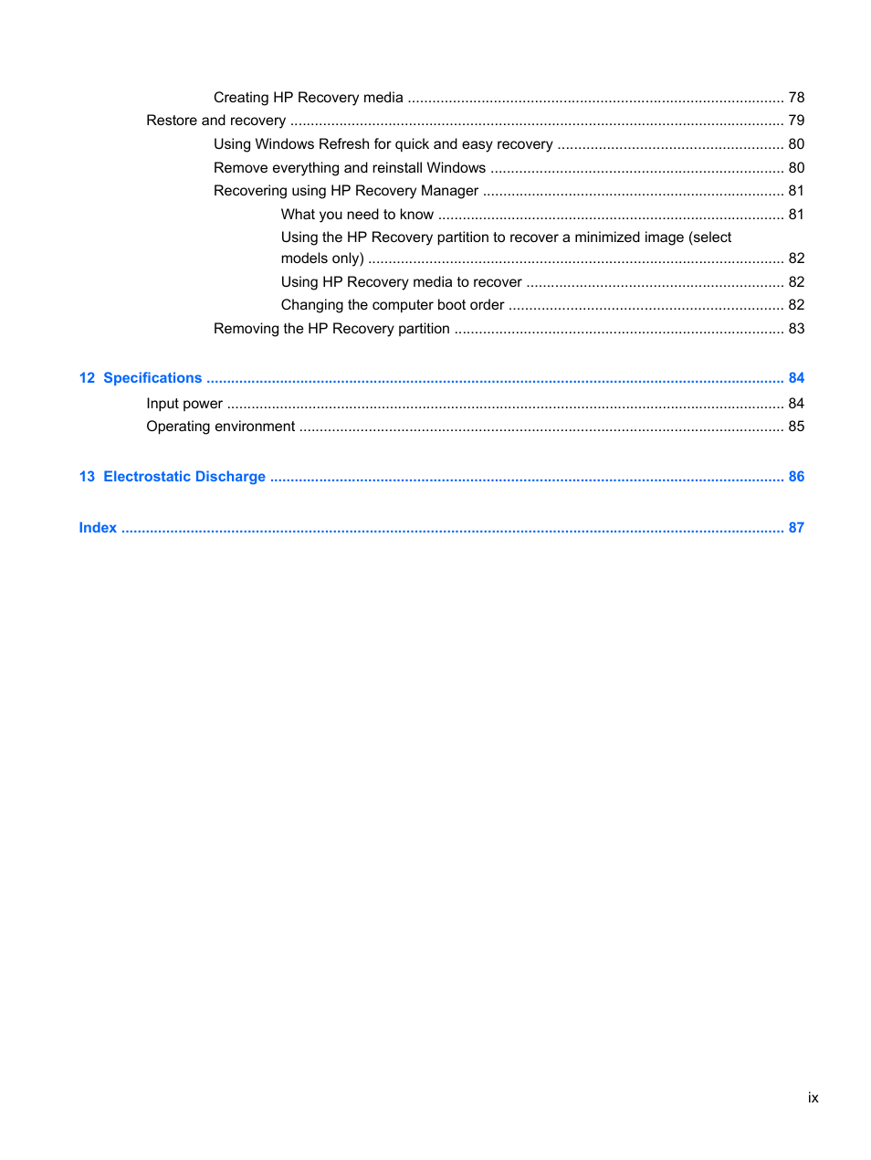 HP ENVY m4-1002xx Notebook PC User Manual | Page 9 / 99