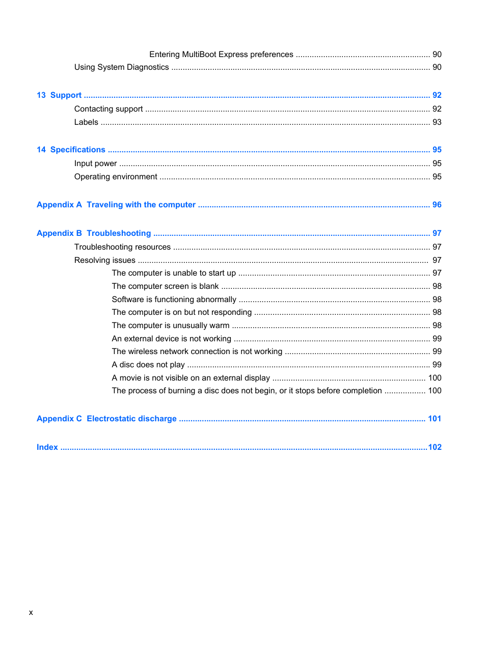 HP ProBook 645 G1 Notebook PC User Manual | Page 10 / 115