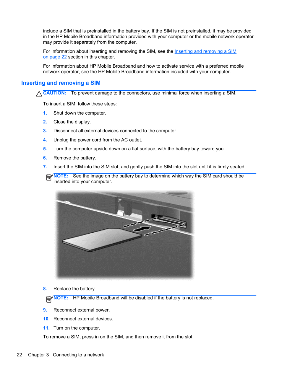 Inserting and removing a sim | HP ProBook 645 G1 Notebook PC User Manual | Page 32 / 115