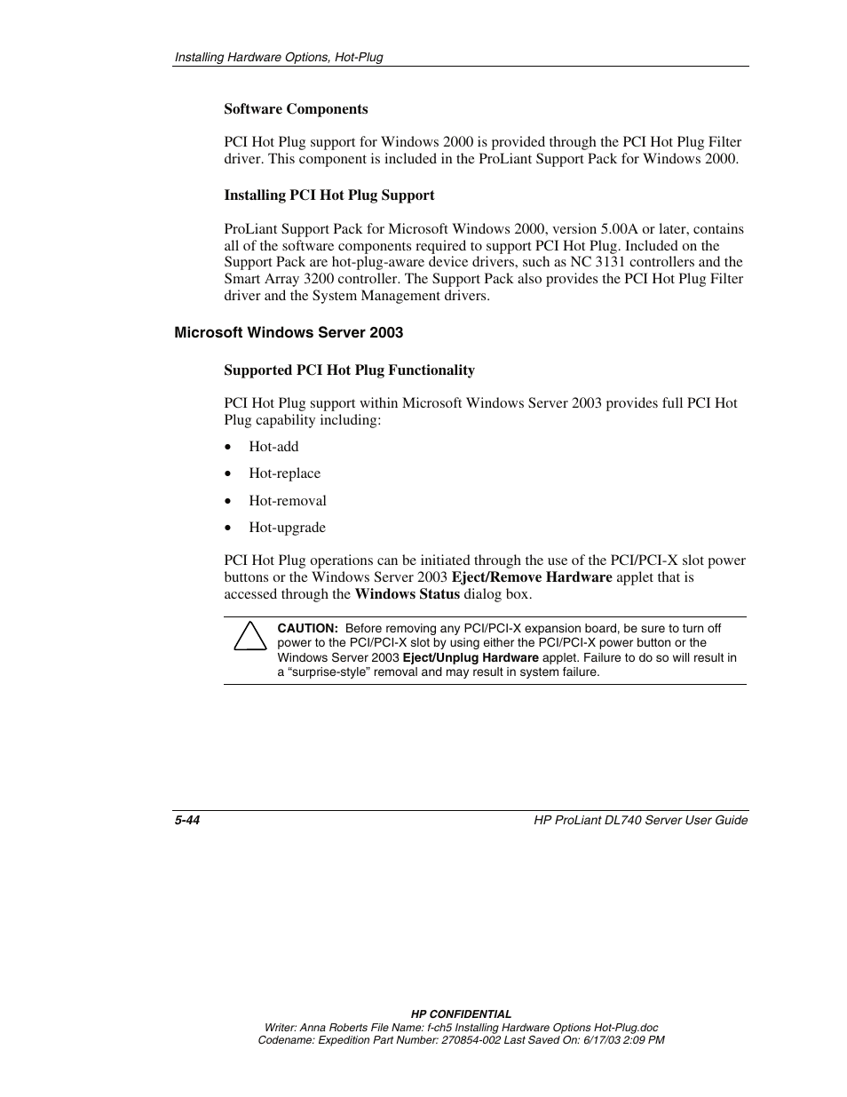 Microsoft windows server 2003 | HP ProLiant DL740 Server User Manual | Page 143 / 277