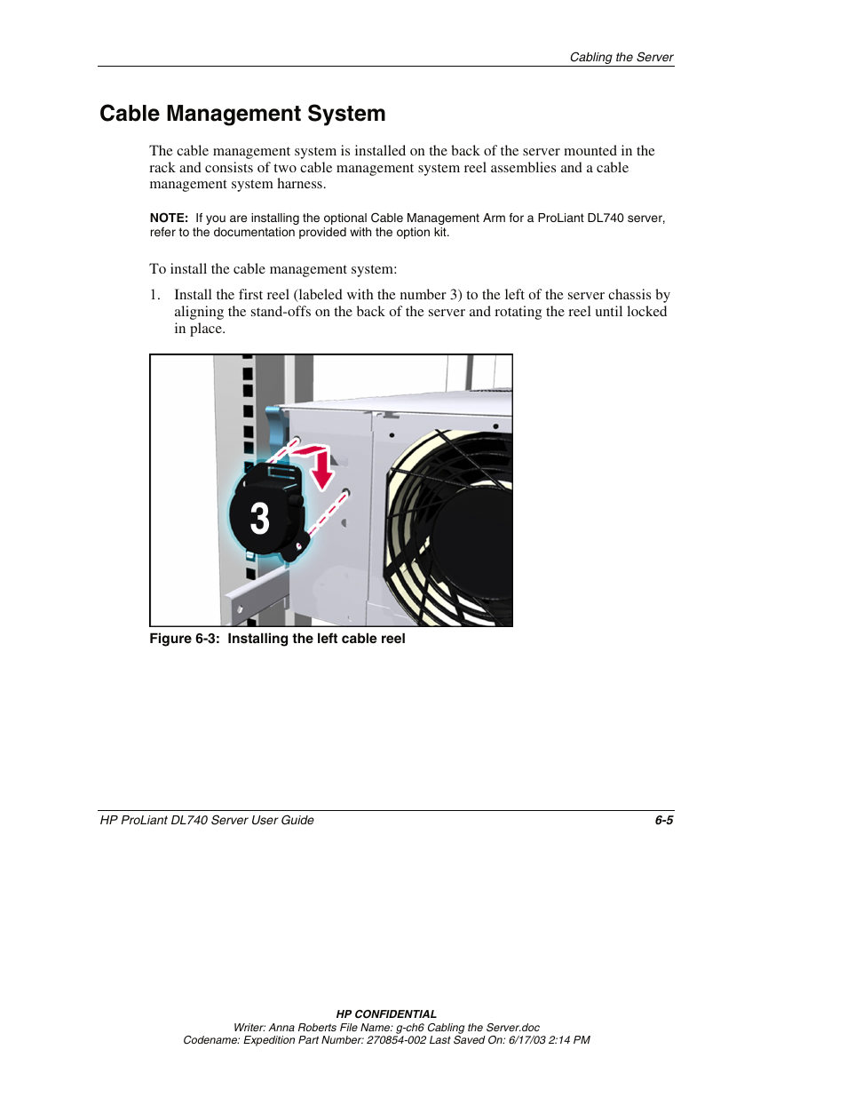 Cable management system, Cable management system -5 | HP ProLiant DL740 Server User Manual | Page 160 / 277