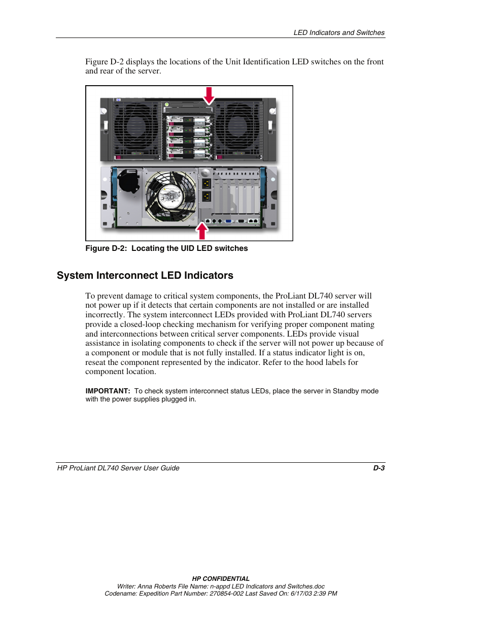 System interconnect led indicators | HP ProLiant DL740 Server User Manual | Page 235 / 277