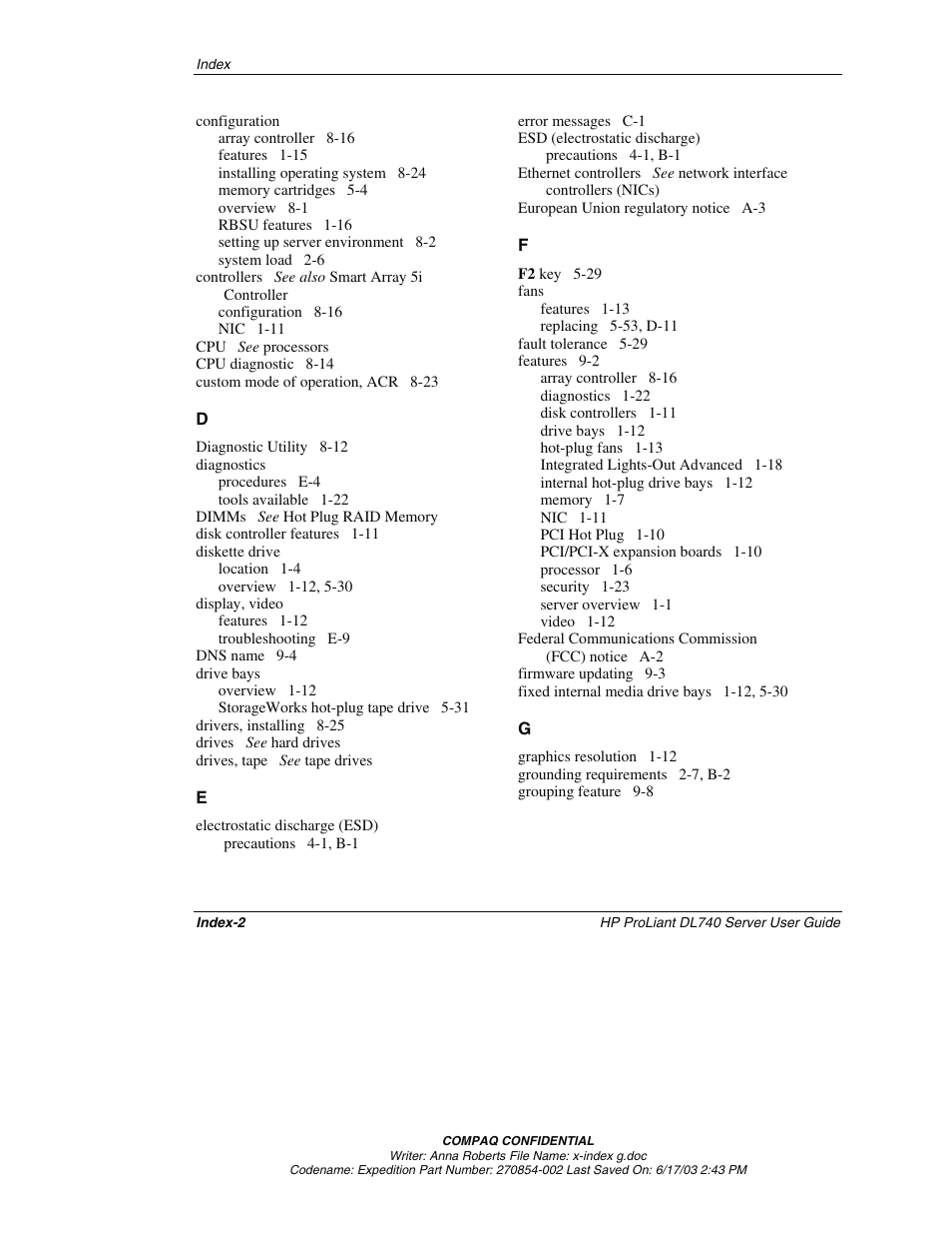 HP ProLiant DL740 Server User Manual | Page 271 / 277